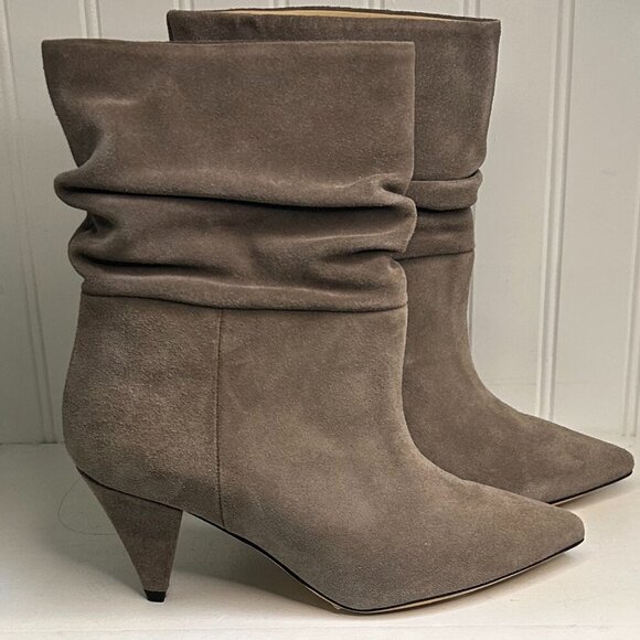 IRO Suede Pleated Accents Slouch Boots Women's Size: 7 - Picture 3 of 7